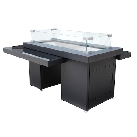 Gardencontrol Two-Tier Fire Table With Glass Top GA734375